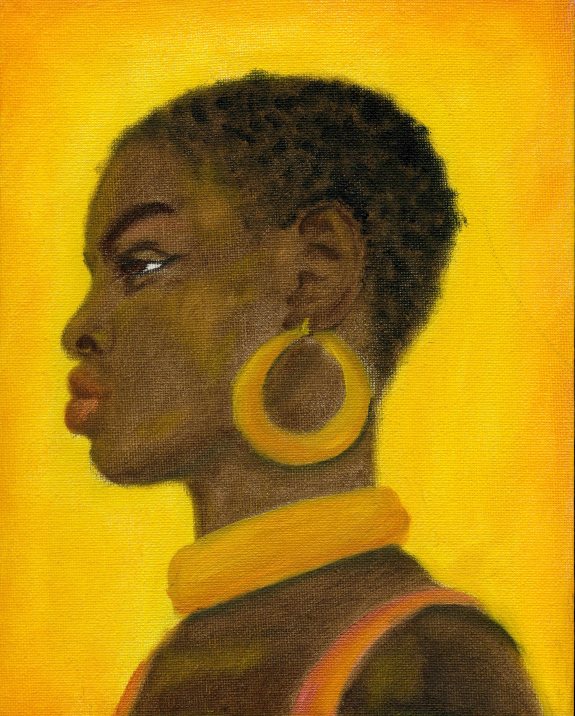 African Lady oil painting
